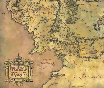 Обложка Скетчбук. Властелин колец. Карта Средиземья (твердый переплет, 96 стр., 240х200 мм) 