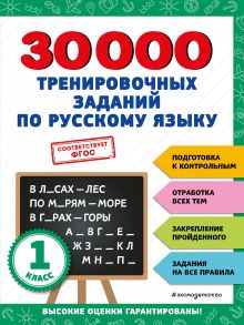 Обложка 30000 тренировочных заданий по русскому языку. 1 класс В. И. Королёв