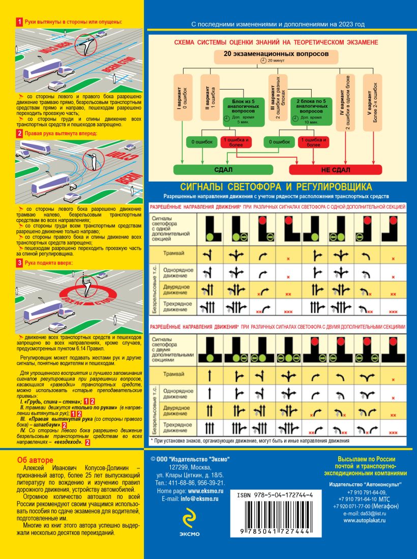 Книга Экзамен в ГИБДД Категории C D подкатегории C1 D1 (с посл изм и доп на  2023 год) Алексей Копусов-Долинин - купить, читать онлайн отзывы и рецензии  | ISBN 978-5-04-172744-4 | Эксмо
