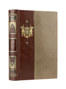 Наполеон Бонапарт. Гражданский кодекс. Коллекционное иллюстрированное издание премиум-класса в кожаном переплете ручной работы в стиле 19 века с бинтами, красочным тиснением и торшонированными обрезами