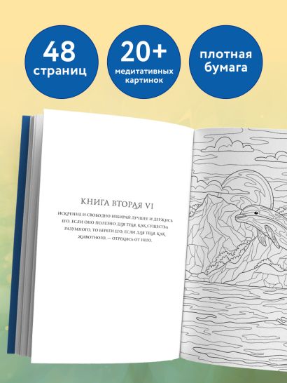 Наедине с собой. Раскраска-медитация. Расслабляющие пейзажи. Цитаты Марка Аврелия