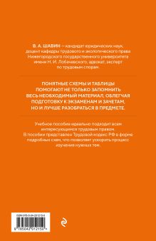 Обложка сзади Трудовой кодекс РФ в схемах. Учебное пособие В. А. Шавин