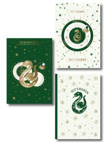 Обложка Комплект. Факультет Слизерин. Набор блокнотов для амбициозных и находчивых (3 в комплекте) 