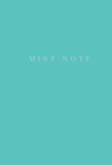 Mint Note. Стильный блокнот с "мятными" страницами (А5, обложка на ткани с тиснением фольгой)