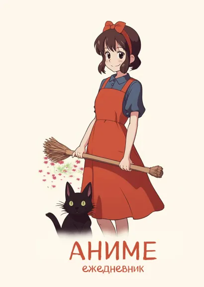 Обложка Аниме. Ежедневник недатированный (А5, 72 л., контентный блок, белая обложка) 