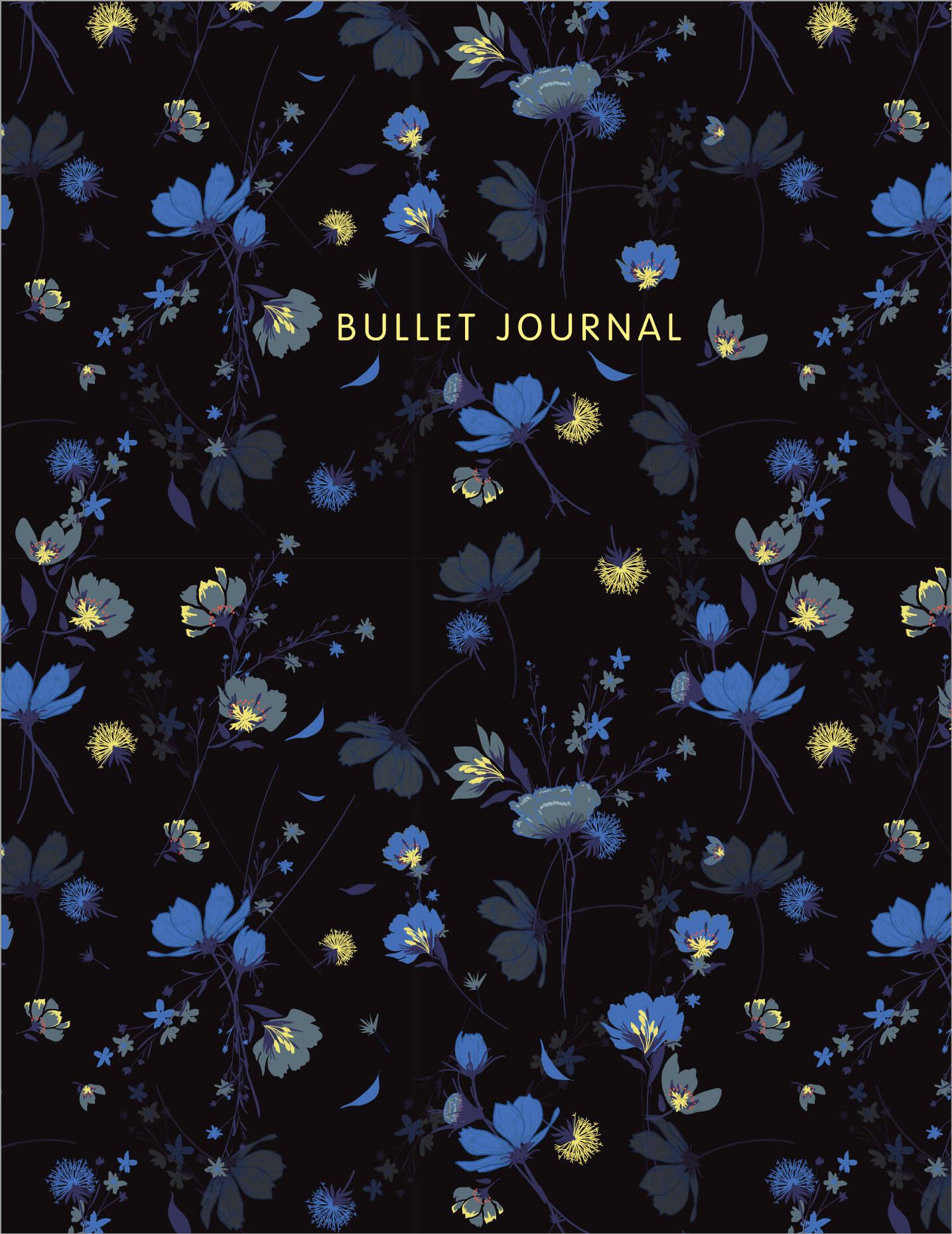 Блокнот в точку: Bullet Journal (полночные цветы, 144 c., пружина)