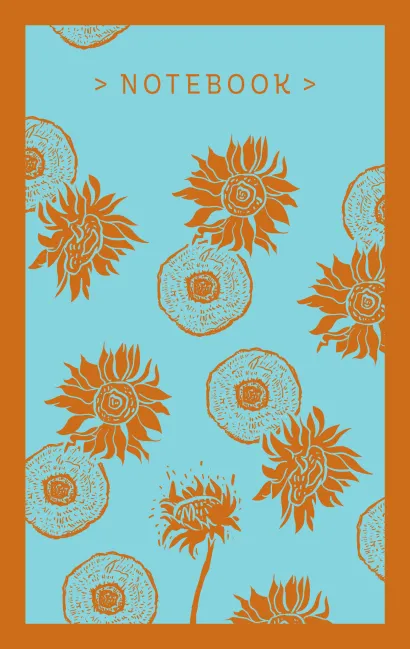 Обложка Блокнот. Подсолнухи. Ван Гог 