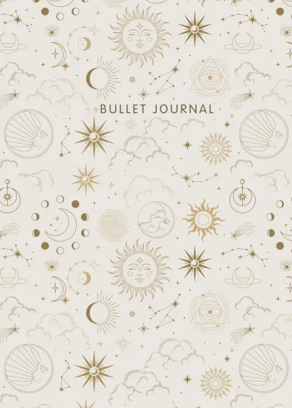 Обложка Блокнот в точку: Bullet Journal (эзотерический светлый, 120 c., пружина) 