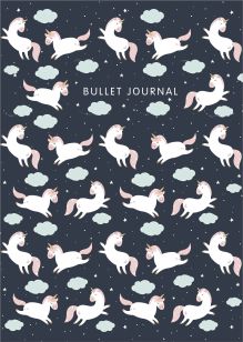 Обложка Блокнот в точку: Bullet Journal (единороги, 120 c., пружина) 