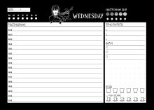 Обложка Планер настольный с отрывными листами. Уэнсдей (24х17 см, 48 л.) 