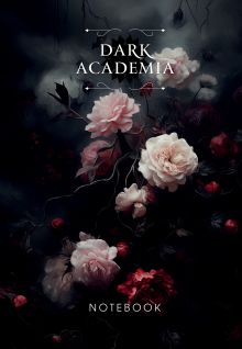 Обложка Dark Academia notebook (цветы) 
