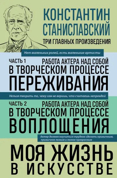 Обложка Константин Станиславский. Работа актера над собой Части 1 и 2. Моя жизнь в искусстве Константин Станиславский