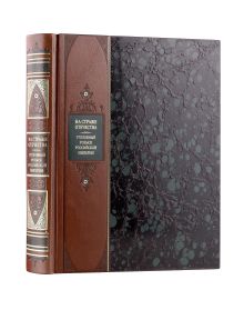 На страже Отечества. Уголовный розыск Российской империи. Книга в коллекционном переплете из двух видов кожи с рисунком мраморной бумаги и с изящным тиснением в стиле 19 века