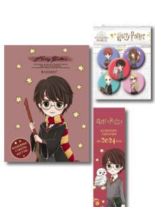 Обложка Комплект. Набор по Гарри Поттеру «Cute kids» (Блокнот+календари-закладки+значки) (ИК) 