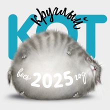 Обложка Круглый Кот. Настенный календарь на 2025 год (300х300) 