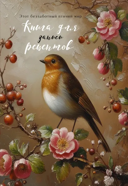 Обложка Книга для записи рецептов (Птица в вечернем свете)