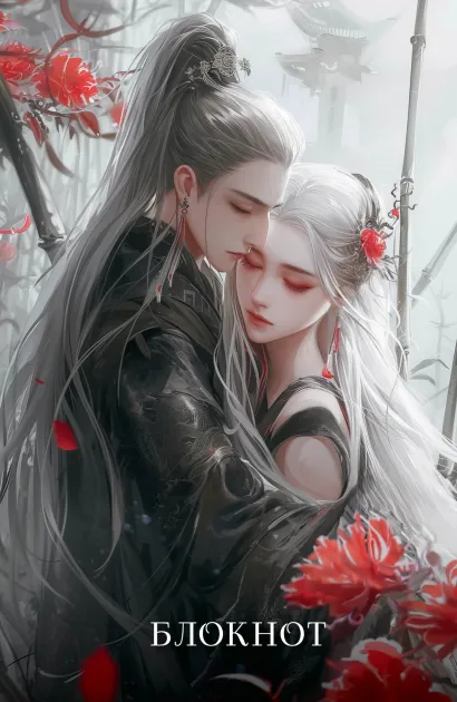 Обложка Блокнот. Маньхуа (А5, 64 л., цветной блок, красный) 