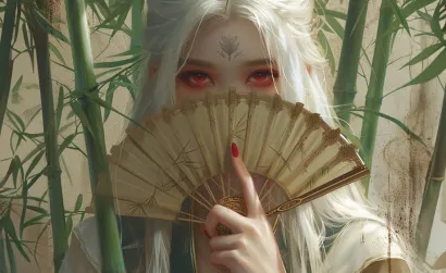 Обложка Кардхолдер. Маньхуа. Принцесса с веером (в форме книжки, 215х65 мм) 