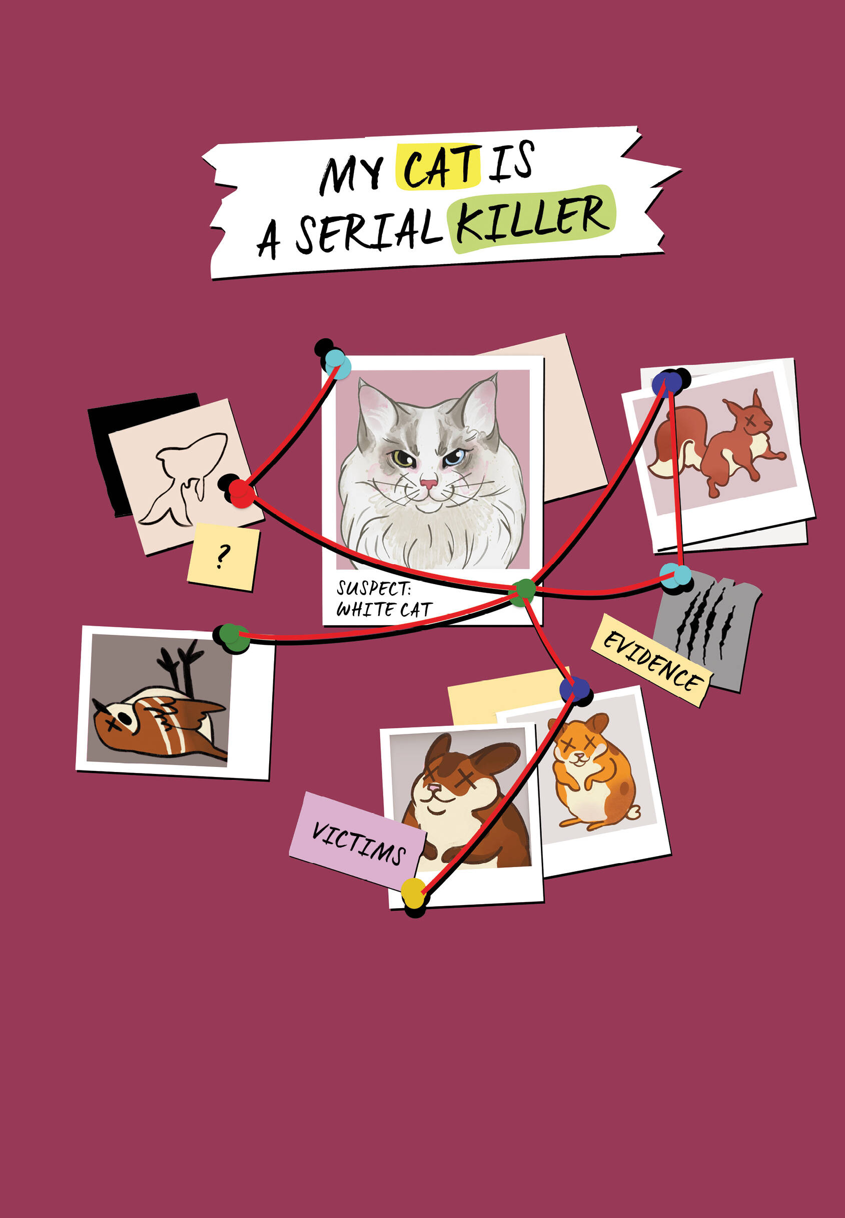  книга Блокнот My Cat Is a Serial Killer (А5, 144 стр., белый кот)