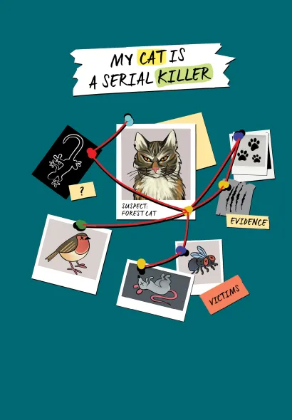 Обложка Блокнот My Cat Is a Serial Killer (А5, 144 стр., серый кот) 