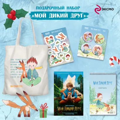 Обложка Набор школьника (набор из книги, шоппера, скетчбука, набора значков и наклеек 