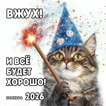 Обложка Вжух! И всё будет хорошо! Календарь настенный на 2026 год (300х300 мм) 