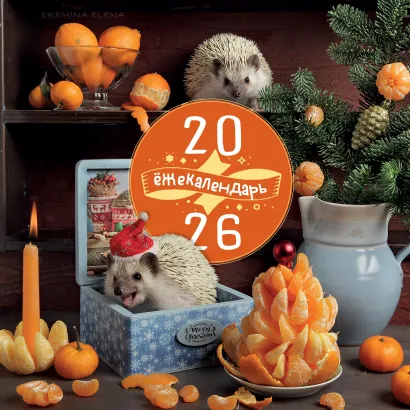 Обложка Ёжекалендарь. Сочные мандаринки. Календарь настенный на 2026 год (300х300) 