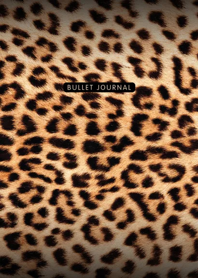 Обложка Блокнот в точку: Bullet Journal (леопард, 120 c., пружина) 