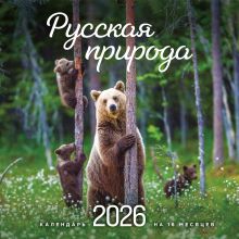 Обложка Русская природа. Календарь настенный на 16 месяцев на 2026 год (300х300 мм) 