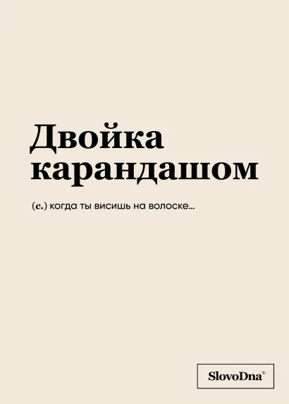 Обложка Тетрадь в клетку SlovoDna. Двойка карандашом (А5, 48 л.) Кирилл Караваев