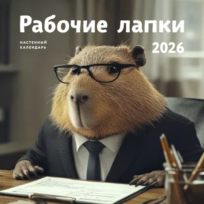Обложка Рабочие лапки. Календарь настенный на 2026 год (300х300) 