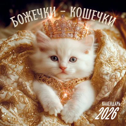 Обложка Божечки- кошечки. Календарь настенный на 2026 год (300х300 мм) 