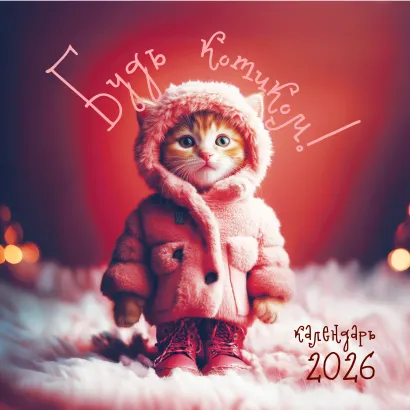 Обложка Будь котиком. Календарь настенный на 2026 год (300х300 мм) 