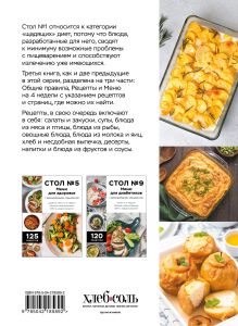 Обложка сзади Стол №1. Меню при гастрите и других заболеваниях ЖКТ. С рекомендациями специалиста 