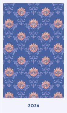 Мини ежедневник. Уильям Моррис (А6, 80 л., мягкая обложка, синий)