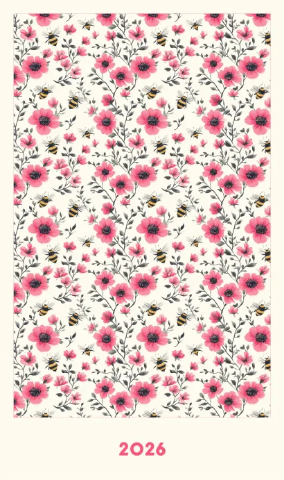 Обложка Мини ежедневник. Пчелы в кустах (А6, 80 л., мягкая обложка)