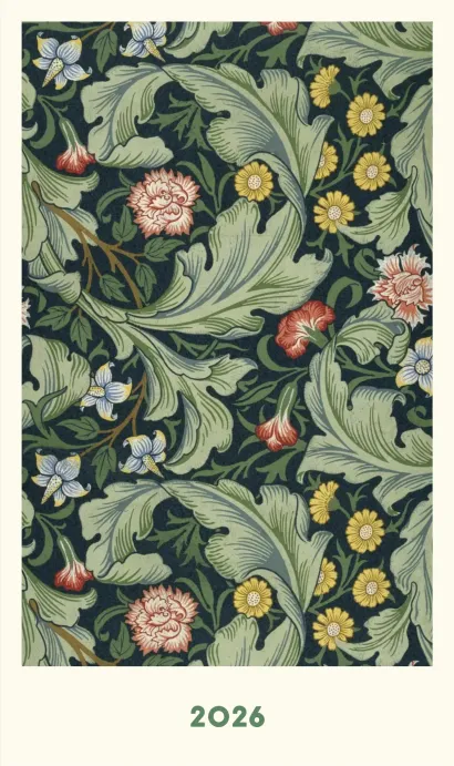 Обложка Мини ежедневник. Уильям Моррис (А6, 80 л., мягкая обложка, зеленый)