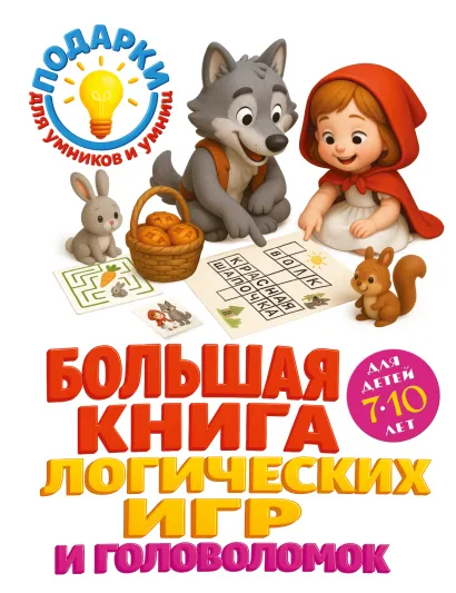 Обложка Большая книга логических игр и головоломок: для детей 7-10 лет А. М. Горохова, А. П. Филиппова
