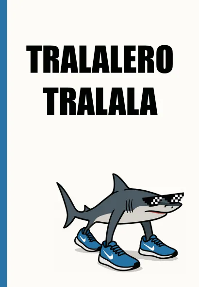 Обложка Тралалеро Тралала. Ежедневник недатированный (А5, 72 л.) 