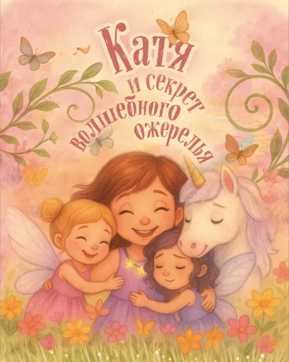 Обложка Катя и секрет волшебного ожерелья. Именная книга для девочек с заданиями 