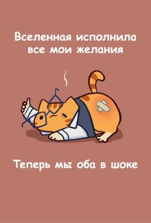 Обложка Авторский блокнот. Мурчальня. Вселенная исполнила все мои желания. Теперь мы оба в шоке. А5 64 л. Мурчальня