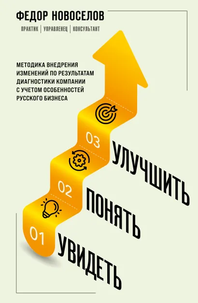 Обложка Увидеть. Понять. Улучшить. Методика внедрения изменений, по результатам диагностики компании, с учетом особенностей русского бизнеса Федор Новоселов