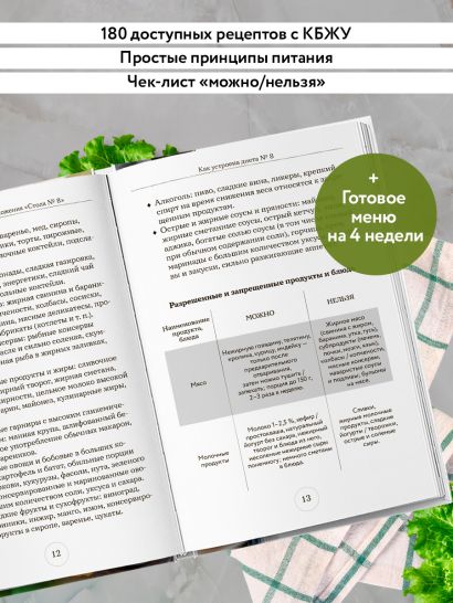 Стол №8. Меню при ожирении разной степени