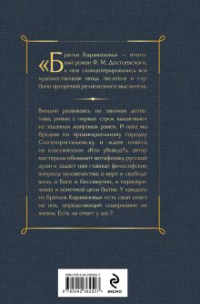 Обложка сзади Братья Карамазовы Федор Достоевский