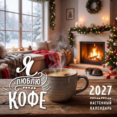 Обложка Я люблю кофе. Календарь настенный на 2027 год (300х300 мм)
