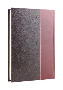 Обложка сзади "Русская Правда. Устав. Поучение". Искусство власти. Великие правители мира. Коллекционное подарочное иллюстрированное издание в инкрустированном переплете ручной работы из натуральной кожи с изящным тиснением в русском стиле 19 века Владимир Мономах