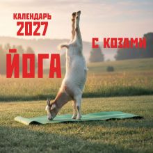 Обложка Йога с козами. Календарь настенный на 2027 год (300х300 мм)
