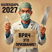 Обложка Врач - это призвание! Календарь настенный на 2027 год (300х300 мм)