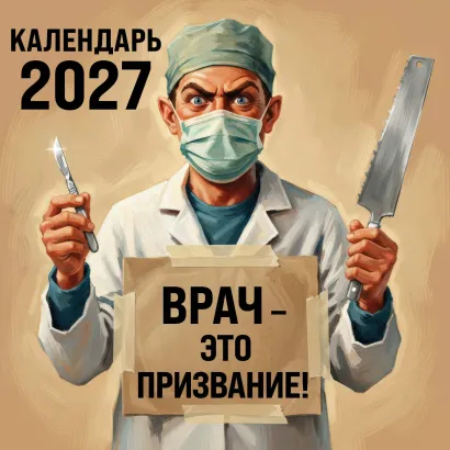 Обложка Врач - это призвание! Календарь настенный на 2027 год (300х300 мм)