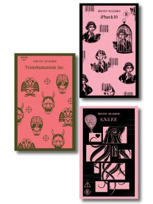 Обложка Антиутопии от Виктора Пелевина (набор из 3-х книг: Transhumanism inc., iPhuck 10, S.N.U.F.F.)